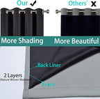 Yakamok Soft and Smooth Full Shading Curtains, 100% Blackout Curtains - Image 5