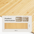 OUZUGIE 2 Pack 96x24 Inch Natural Bamboo Wall Panel – Carbonized Pole Wrap - Image 2