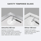 Amorho 28x36 Inch Bathroom Mirror Silver, Thick Metal Framed Wall Mirrors - Image 5