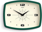 JONES CLOCKS® Movie wall Clock | Retro Rectangular Clock | 10 inch | Dark Green by JONESCLOCKS