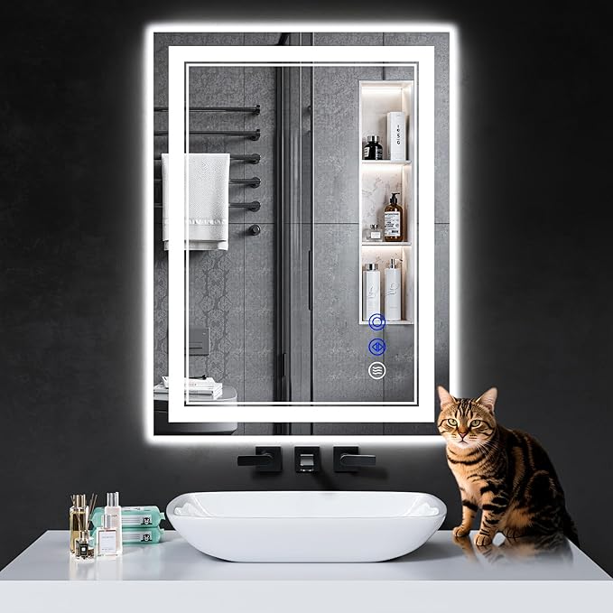 30"x22" LED Bathroom Mirror by INFINIGLASS