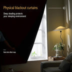 AJAZZ 100% Blackout Stick Curtain Portable Blackout Curtains Adhesive Curtains - Image 2