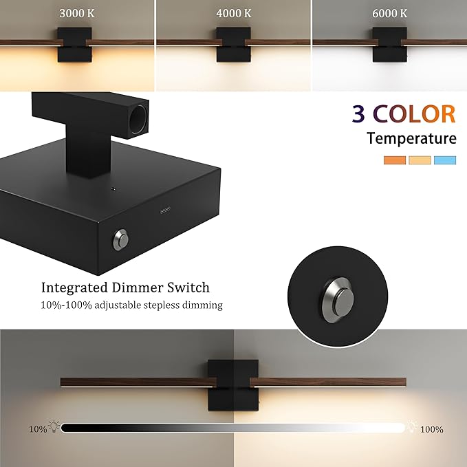 Rayogale 40 Inch Rechargeable Battery Operated Wall Sconce Set Two, 8000mAh - Image 2