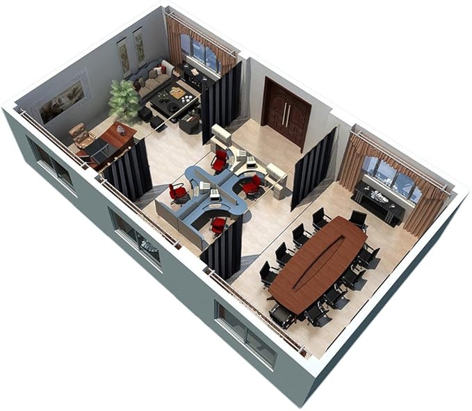 RYB HOME Blackout Curtains Room Divider, Total Privacy Wall Divider Screens - Image 8