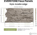 EverStone Acadia Ledge Faux Stone Panel, Ocean Floor Color - Image 2