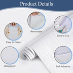 Abyssaly White Contact Paper 15.7" X 118", Peel and Stick Waterproof Vinyl - Image 2