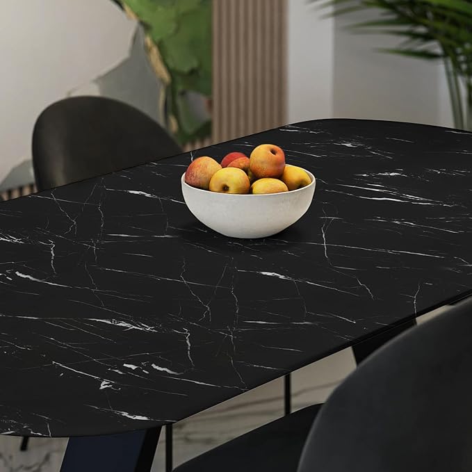 Abyssaly Black Marble Contact Paper Peel and Stick Countertops Waterproof Matte - Image 7