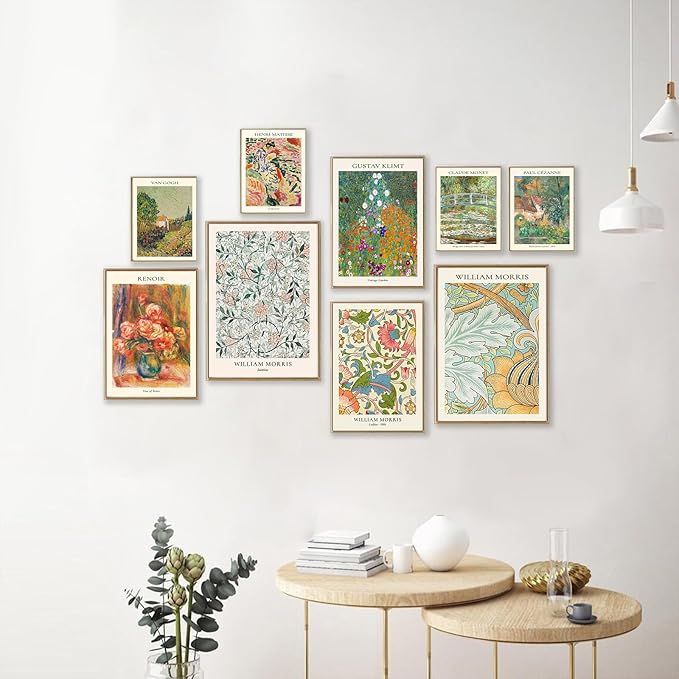 Vintage Eclectic Wall Art Prints Set of 9, Abstract Eclectic Wall Decor Matisse - Image 3
