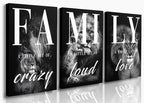 GUBIYU Farmhouse Family Wall Art Set of 3 Home Living Room Dining Room Wall by GUBIYU