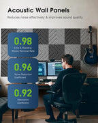 Sound Proof Foam Panels for Walls, 12 Pack Self-Adhesive Acoustic Panels - Image 3