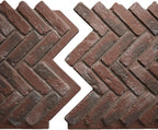EverStone Herringbone Faux Brick Panel, 46 1/2"W x 25 1/4"H x 1"D, Burnished - Image 8