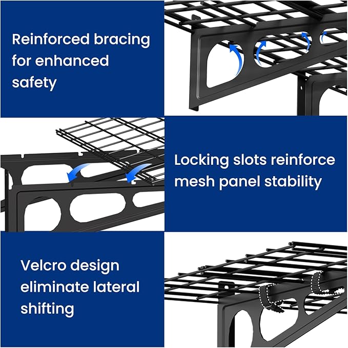 FLEXIMOUNTS 2x3ft Garage Shelving Wall-Mounted, Holds Up to 200 lbs, Garage - Image 5