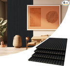 AKUMAX 4 Pack Acoustic Panels, Wood Slat by AKUMAXWOODWALLPANELS