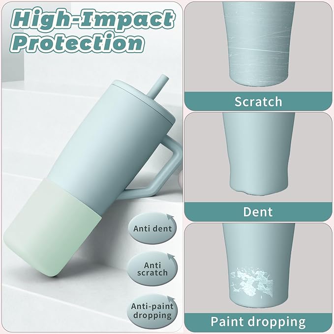 Tall Silicone Boot Compatible with Brumate Era 40 oz 30 oz Tumbler with Handle, Protective Anti-Slip & Anti-Scratches Cover Bumper Accessories