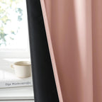 RYB HOME Bedroom Blackout Curtains 63 inches Long, 100% Blackout Thermal - Image 3