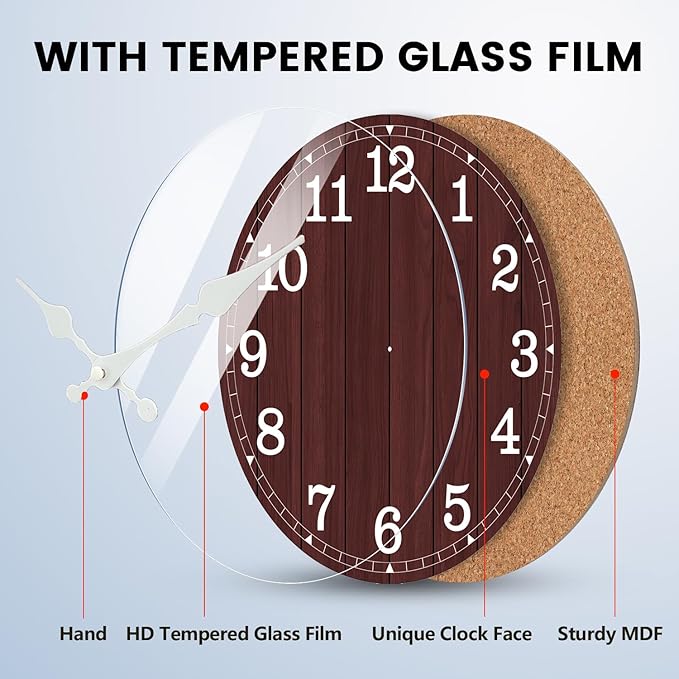 Wall Clock, Modern Wall Clocks Battery Operated, Silent Non Ticking Small - Image 4