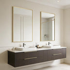 BOMINICA Brushed Gold Bathroom Mirror - Image 9