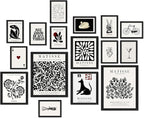 ANERZA 16 PCS Framed Black and White Wall Art Decor, Matisse Abstract Wall by ANERZA