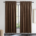 NICETOWN Thermal Insulated Brown Velvet Curtains, Sound Reducing Heavy Matt by NICETOWN