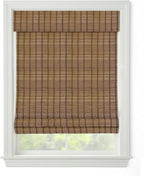 Cordless Woven Wood Roman Shades, 64W x 48H, Ashbury Camel, Sizes 20-72 Wide by FirstRateBlinds