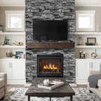 Jeweluck Grey Brick Wallpaper Peel and Stick Wallpaper 17.7inch×118.1inch Faux - Image 2