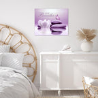 EOBTAIN Zen Bathroom Wall Art Butterfly and Flower Stone Relaxing Just Breathe - Image 5