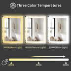 Koonmi 48"x32" LED Mirror for Bathroom, 90CRI Anti-Fog Vanity Mirror - Image 6