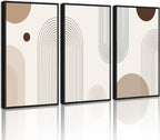 PHOPAGO Boho Wall Art Minimalist Bohemain Framed Wall Printing 16x24in Abstract by PHOPAGO