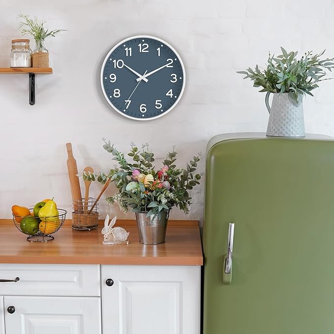 Roymnie Wall Clock, Silent Wall Clocks Battery Operated 8 Inch-Modern Non - Image 2
