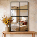 DUMOS Wall Mirror 24" x 36", Rectangle Window Pane Decorative Mirror, Metal by DumosLifestyle