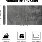 WADILE Black Gray Concrete Wallpaper 15.7 in * 708 in, Cement Contact Paper 3D - Image 2