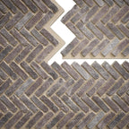 EverStone Herringbone Faux Brick Panel, 46 1/2"W x 25 1/4"H x 1"D, Limewashed - Image 9