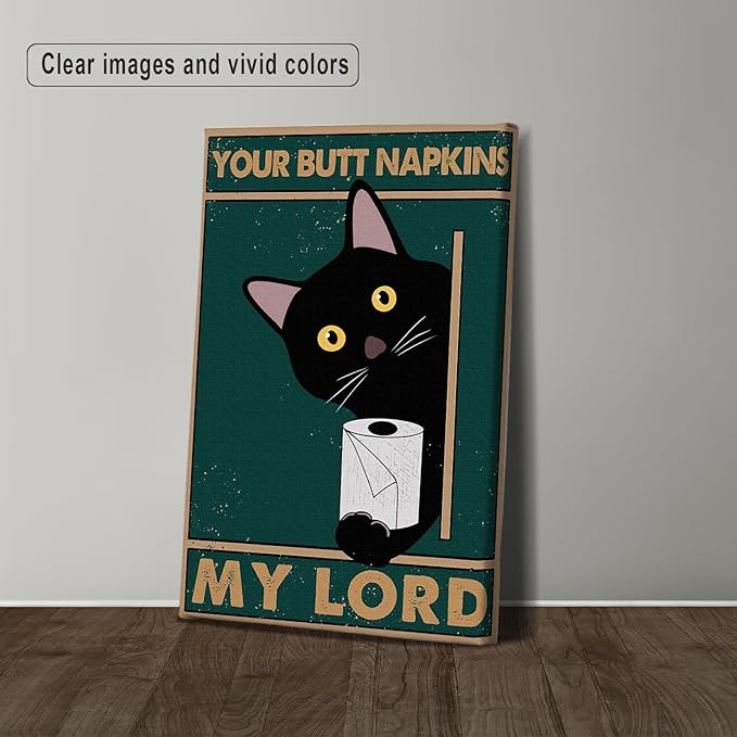 DIHSIEG Inspirational Canvas Wall Art funny bathroom wall art Print Poster - Image 5