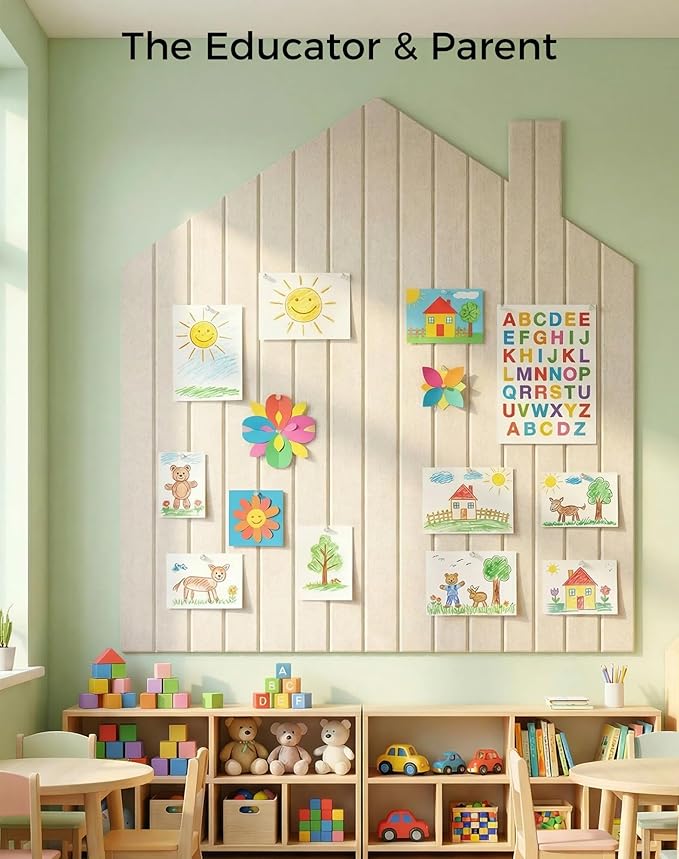 Aothia Felt Bulletin Board Tiles Large 48" x 36" Cork Board Alternative - Image 8