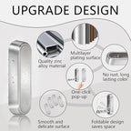 4PCS Foldable Wall Hooks, Heavy Duty Zinc Alloy Folding Wall Hooks, Folding - Image 2