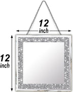 2 Piece Wall Mirrors, Crush Diamond Mirrors Decor - Image 7