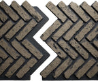 EverStone Herringbone Faux Brick Panel, 46 1/2"W x 25 1/4"H x 1"D, Ash Color - Image 8