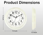 Vintage Wall Clock 13 Inch Quartz Silent Non-Ticking Analog Clock Battery - Image 4