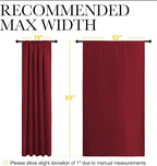 NICETOWN Christmas Burgundy Blackout Curtains and Drapes - Image 8