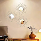 3 Pack Metal Mirrors for Wall Sunburst Wall Mirrors Home Décor Decorative - Image 4