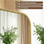 BEAUTYPEAK 20" x 28" Rectangular Aluminum Alloy Frame Wall Mounted Bathroom - Image 2