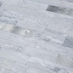 AULIGET 20 Sheets Faux Stone Peel and Stick Backsplash, Light Grey Marble Look - Image 3