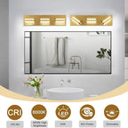 IZORRO LED Modern Bathroom Lights Fixtures, Brushed Glod Acrylic Wall Lighting - Image 4