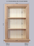 14x24 Aiden Recessed Wall Niche Medicine Cabinet Replacement, in The Wall - Image 2