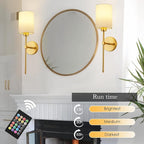 Battery Operated Wall Sconces Set of Two, Wireless Rechargeable Wall Light - Image 3