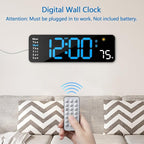 Digital Wall Clock with Remote Control, Large Display Plug in LED Digital Alarm - Image 5