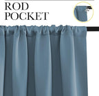 NICETOWN RV Blackout Curtains for Camper Windows, Smoky Blue, Kitchen Curtains - Image 2