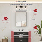 Keonjinn 20 x 30 Inch Brushed Nickel Bathroom Mirrors - Image 6