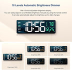 Digital Wall Clock Large Display, Auto Brightness Dimmer Reloj De Pared - Image 5