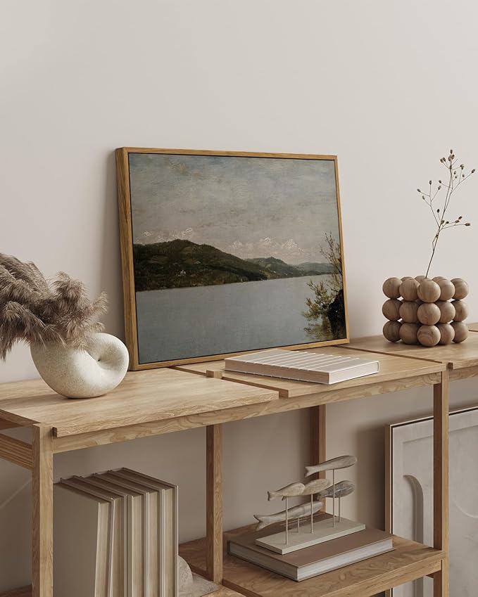 InSimSea Framed Canvas Wall Art Vintage Decor, Classical Landscape Paintings - Image 3
